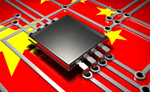 china-technology-microprocessor-flag china-technology-microprocessor-flag